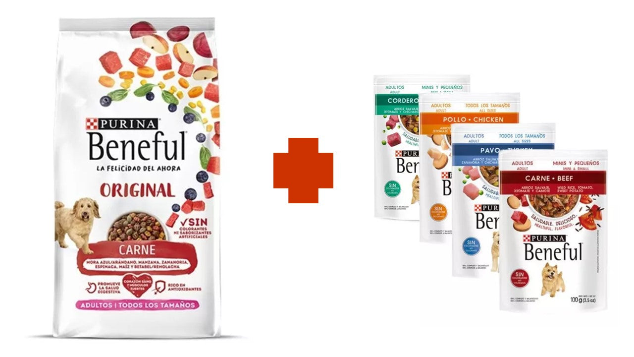 Alimento perro seco Beneful adulto carne 20 kg