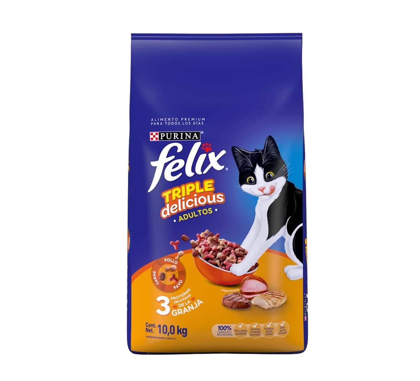 Alimento felino seco Félix croquetas 10 kg gato