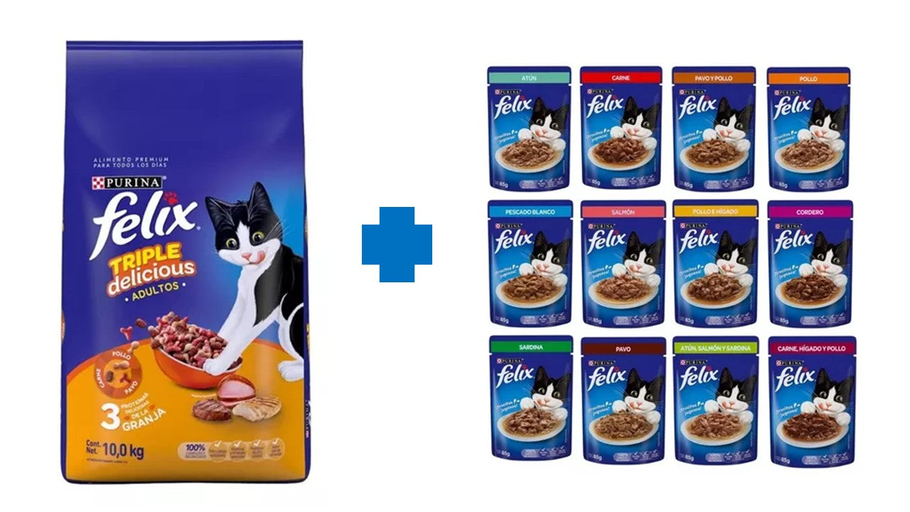 Alimento felino seco Félix croquetas 10 kg gato