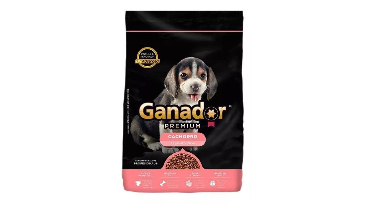 Alimento perro seco Ganador premium cachorro minis y pequeñas 20 kg (Rosa)