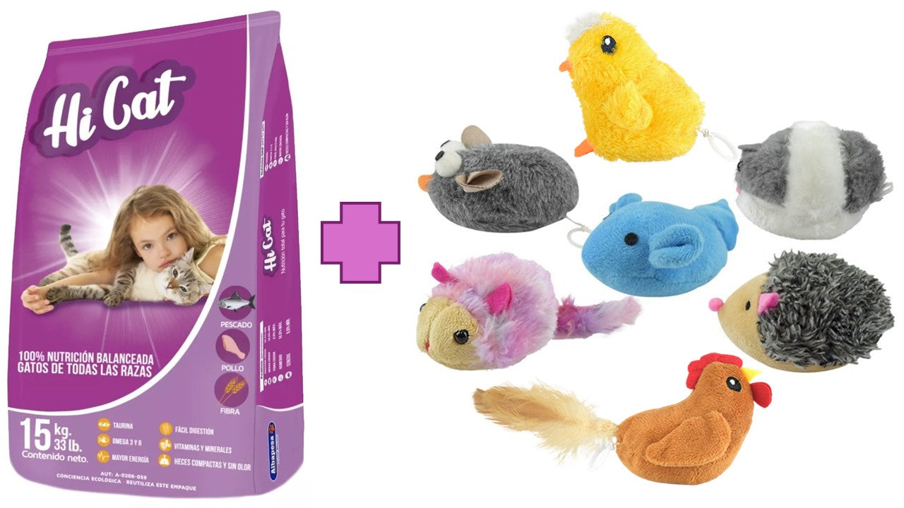 Alimento seco felino Hi cat 15 kg gato