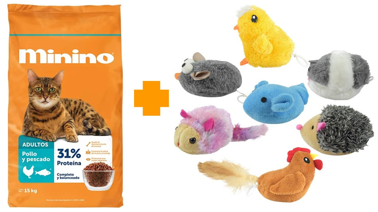 Alimento felino seco Minino 15 kg gato