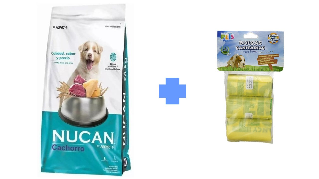 Alimento seco perro Nucan cachorro 20 kg