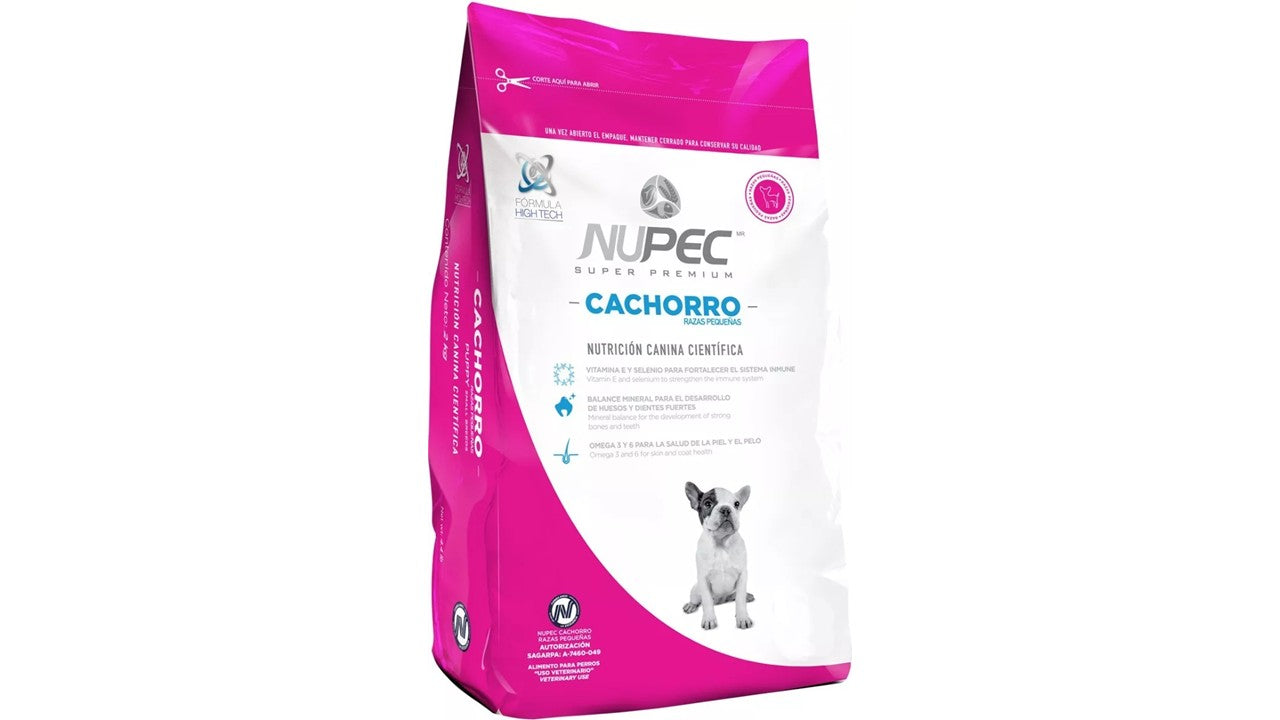 Alimento seco nupec para perro cachorro razas pequeñas