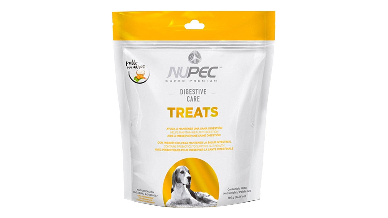 Paquete con 5 Nupec digestive treats premios 180 gr