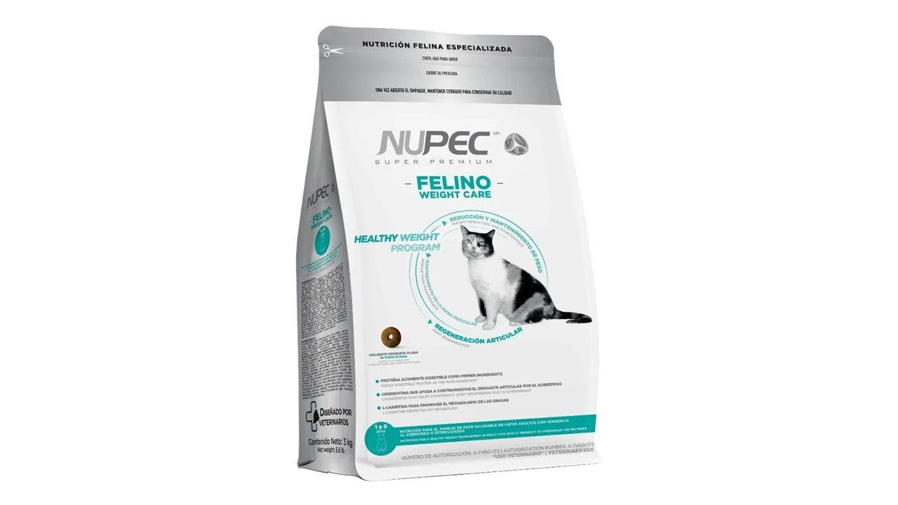 Alimento seco nupec felino weight care para gato adulto 3kg