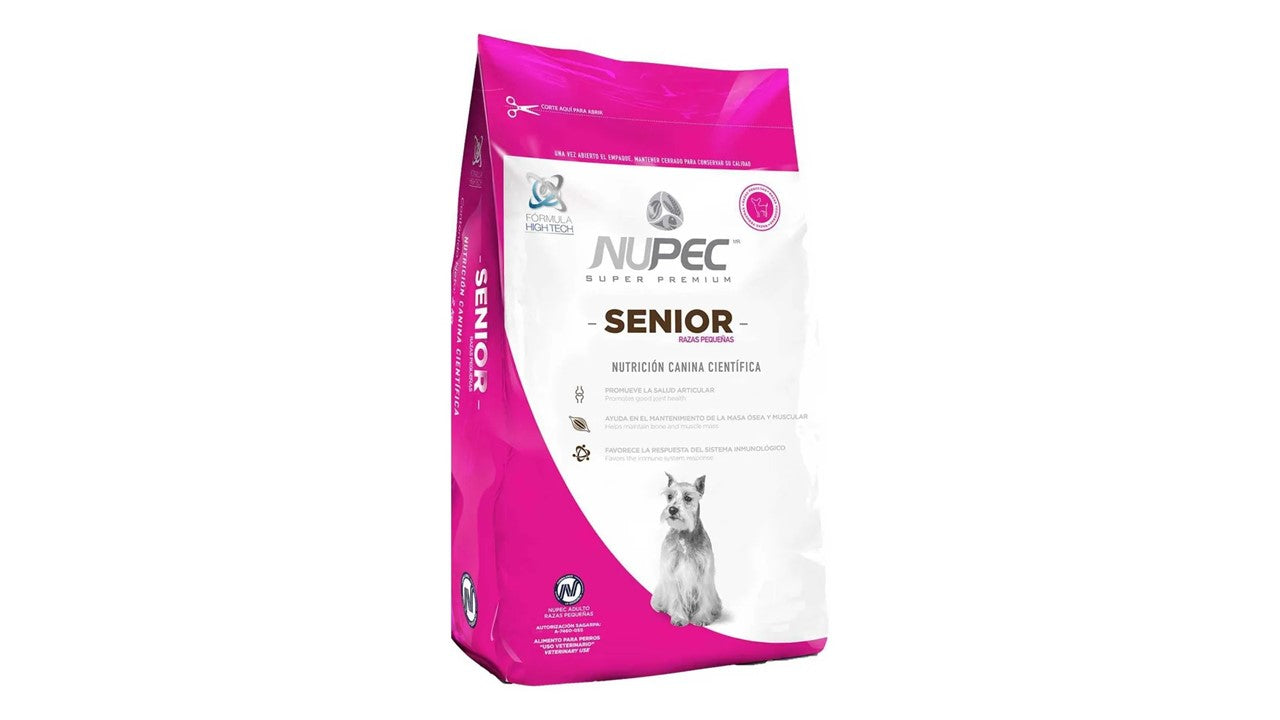 Alimento seco nupec senior razas pequeñas para perro mayor 8 kg