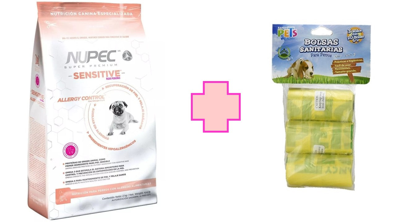 Alimento seco perro Nupec sensitive razas pequeñas 8 kg
