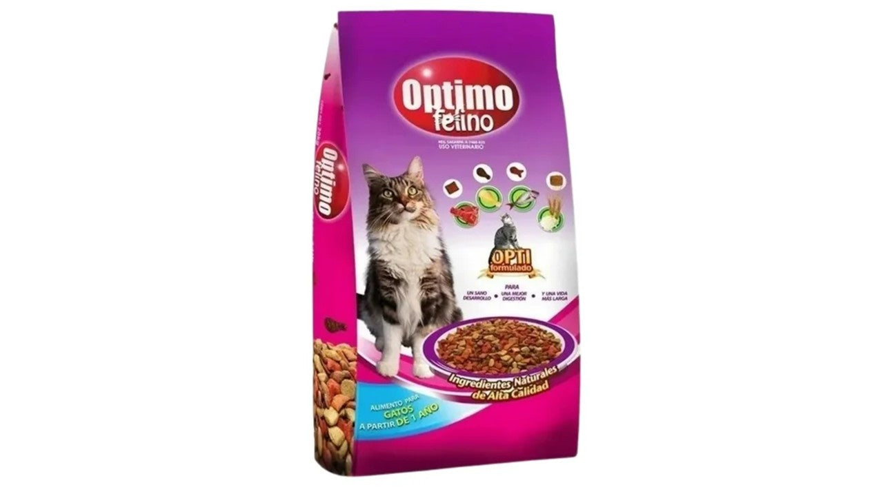 Alimento seco Optimo felino 3 kg gato