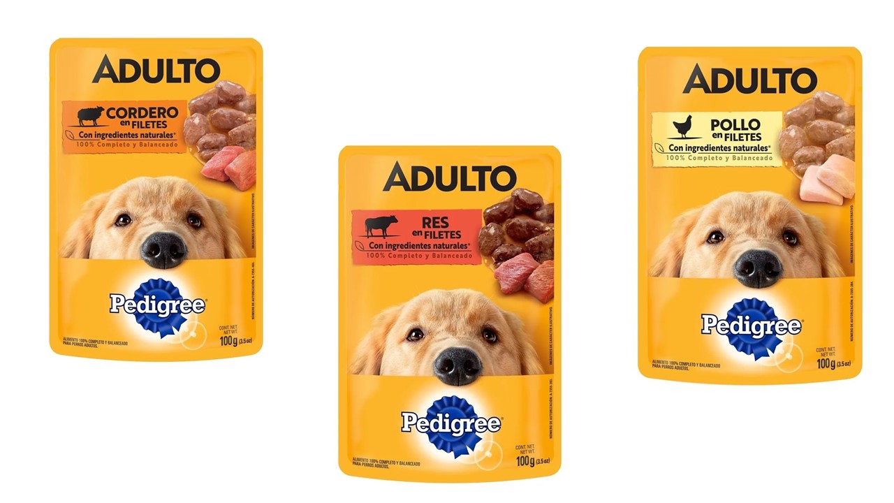 Paquete de 12 sobres pedigree adulto sabores mixtos 100 gr