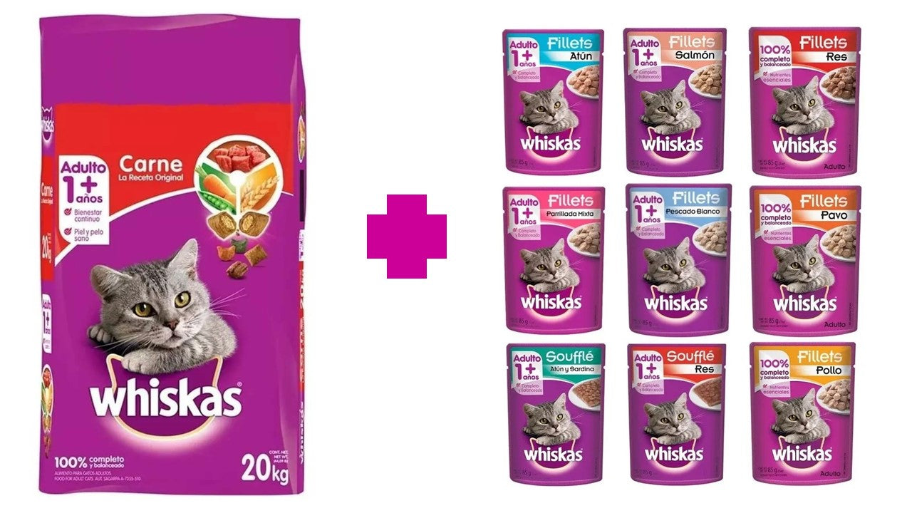 Alimento felino seco Whiskas 20 kg gato