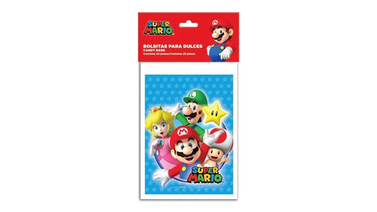 Paquete con 25 Bolsas para dulces Super Mario original