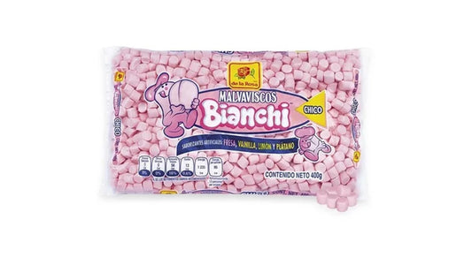 Bombon chico mini la rosa bianchi rosa 400 gr
