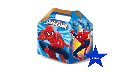 Paquete de 6 cajas para dulces Spiderman clasico original