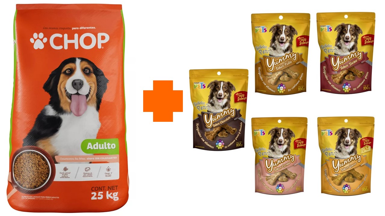 Alimento perro seco Chop adulto 25 kg