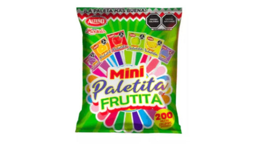 Mini paletita frutita Alteño 200 pzas 800 gr