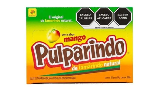Exhibidor Pulparindo la rosa mango 20 pzas 280 gr