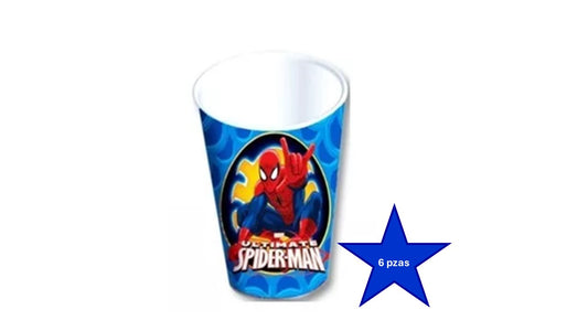 Paquete de 6 vasos de fiesta Spiderman clasico original